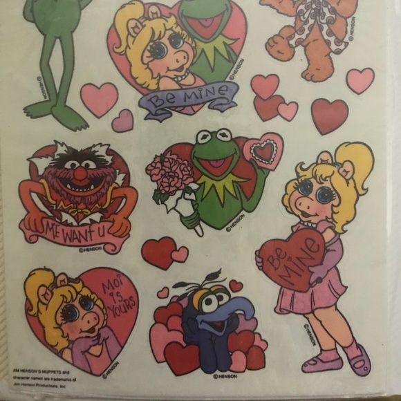 Valentines Kermit vintage stickers bundle lot - Picture 2 of 8